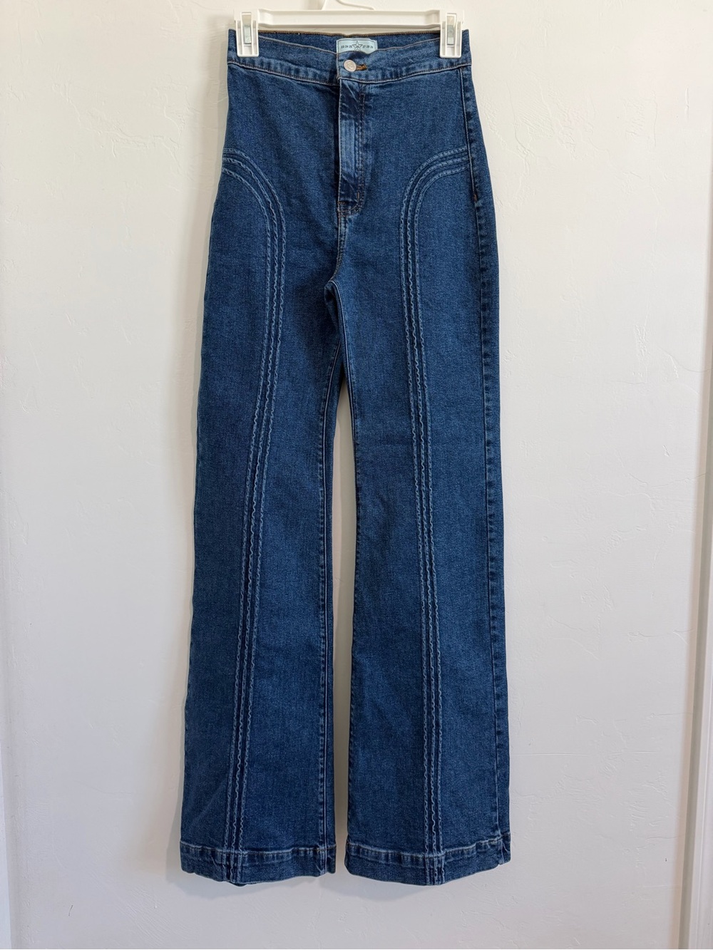 REVICE Los Angeles High Rise Wide Leg Jeans Size 26 Blue Denim Y2K NEW W/O TAG